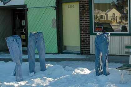 В соцсетях зародилась мода на замороженные штаны