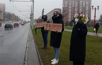 Акция памяти проходит на Партизанском проспекте в Минске