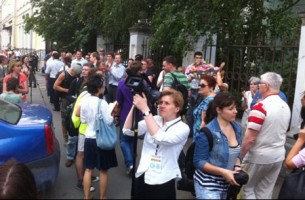В Москве началась акция солидарности с белорусами