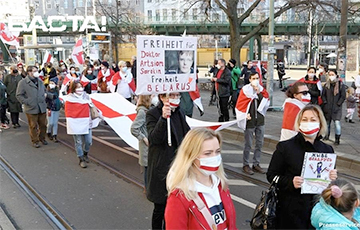 Берлин вышел на марш в поддержку белорусских политзаключенных