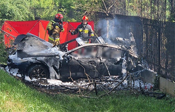 Беларус сгорел в BMW в Варшаве