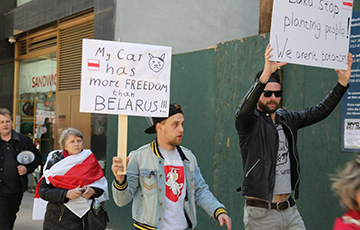В Нью-Йорке прошла акция солидарности с Беларусью
