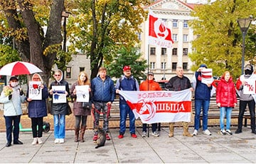Белорусы Литвы вышли на акцию солидарности с забастовочным движением в нашей стране