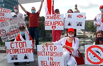 В канадском Эдмонтоне прошла акция солидарности с Беларусью
